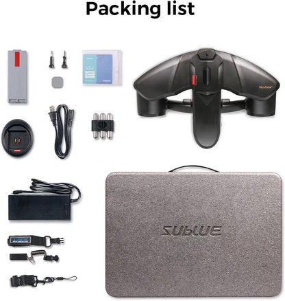 sublue Navbow Underwater Scooter Dual Motors with Action Camera Mount Low Battery Alarm 3 Gear Speed 4.47 mph 60 Minutes 131ft Swimming Pool Diving Snorkeling Water Scooter for Adults