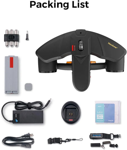 sublue Navbow Plus Smart Underwater Scooter with Depth Gauge, Temperature Sensor, Compass, Action Camera Mount, 131ft Waterproof for Diving & Snorkeling & Sea Adventures